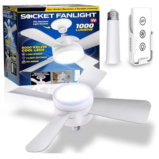 Socket Fan Light with Remote